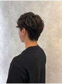 メンズツーブロックメンズパーマシャドウパーマ波巻き