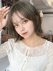 《Agu hair》小顔レイヤーボブ×フォレストグレージュ