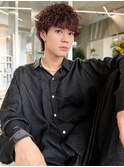 岡山メンズサロン20代30波巻きツイストスパイラルパーマ