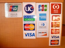 各種クレジットカード、QR決済が使えます。