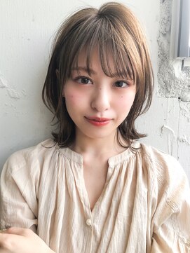 キリ 表参道(kyli) 小顔毛先パーマ厚めバングデザインカラーローライト　桐山