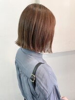 キャンバス バイ ネオリーブ 横浜西口(Canvas by neo.)&nbsp;外ハネボブ　切りっぱなしボブ　ブラウンベージュ