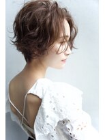 クレドガーデン 綾瀬店(CRED GARDEN)&nbsp;大人可愛い エアリーウェーブ前髪なしショートボブ20代30代40代g