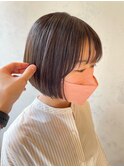 【ANNEXハザマ】大人可愛い上品なアッシュ×シンプルミニボブ