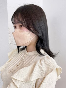 アルバム 池袋(ALBUM) ミディアムグレージュ_ホワイトグレーこなれミディ_ba384741