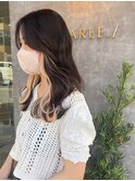クリーミーピンクのイヤリングカラー