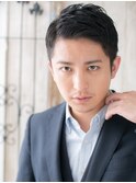 爽やか七三分けオールバックのビジカジ耳だしショートｆ仙台