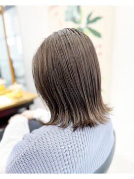 サニーズ(SUNNY'S by CONKS) 【朝ラク】上品ハイライトのグレージュカラーの外ハネボブ