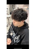 マッシュ束感イケメンモテ髪セミウェット流行ツイストスパイラル