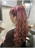 ハーフアップアレンジ