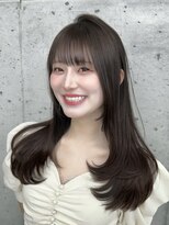 ビューブルー 亀戸錦糸町(VIEW BLUE)&nbsp;美髪カールピンクブラウン韓国レイヤーロングセミディ顔周り前髪