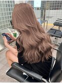 韓国ヘアミルクティーアッシュベージュカラー30代原宿ブリーチ