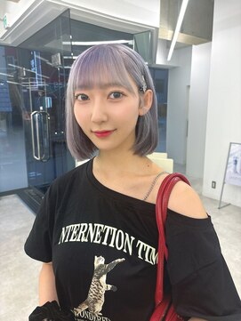 ブラウン(Brown) #haru 色落ちホワイトに！ペールラベンダーカラー