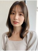前髪 ウェーブミディアム メルティーカラー 似合わせカット"