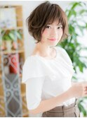 千早/髪質改善/くすみベージュ☆ふわマッシュフェザーショートb