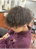 刈り上げマッシュ　ツイストパーマ　ツイストスパイラルパーマ