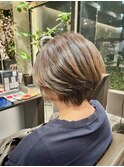 【中村】透け感エアリーボブ×ミルクティー×インナーカラー