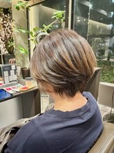 アイフィールアヴェダ 船堀店(i feel AVEDA) 【中村】透け感エアリーボブ×ミルクティー×インナーカラー