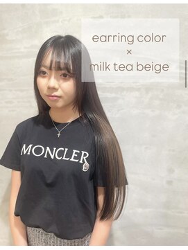 ティーズピーク(ty s peak) 【designcolor】イヤリングカラー×ミルクティーベージュ