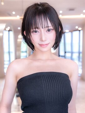 メゾンバイハバナ(maison by HAVANA) 20代30代大人かわいいくびれレイヤーボブ韓国黒髪スタイル