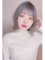 ヴェチカ 京橋店(Vechika)&nbsp;切りっぱなしボブ/シルバーカラー/シルバーグレージュ