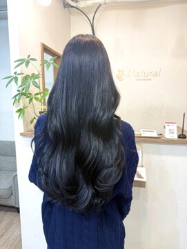 ナチュラル 南越谷店(Natural) 【瀧本】髪質改善カラー/艶のあるネイビーブルー