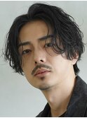銀座センタパートニュアンスパーマツーブロックメンズパーマ