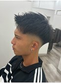 無造作ショート スキンフェード ジェットモヒカン