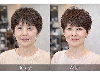 リーフ 焼津店(LeaF)の写真/【白髪が気になる方へ】ツヤのある自然な仕上がりで若々しい印象に大人女性のための美容室