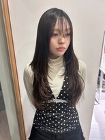 ネオリーブウリ 二子玉川店(Neolive uri) ミディアムヘア暗めカラーデザインカラーフェイスフレーミング