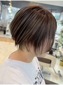 宇都宮大人ショートボブレイヤーカットハンサムショート髪質改善