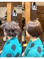 ジーワンヘアー(G1 HAIR)&nbsp;【40・50代オススメ】　髪質改善　縮毛矯正ショートボブ