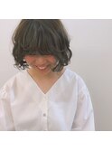 エアリーアッシュベージュボブ