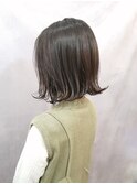 ◆20代30代40代 小顔 ひし形 外ハネボブ　ミディアムボブ