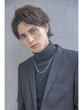 アイヴィ 表参道(IVY) 波巻きハイライト束感ツーブロックマッシュパーマ