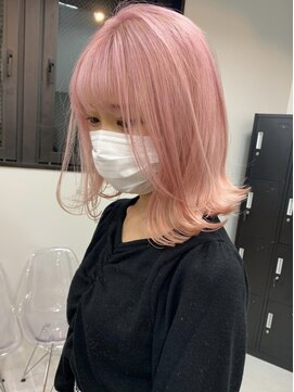 ペレ 渋谷(PELE) Y18_ピンクカラー ブリーチ1回～