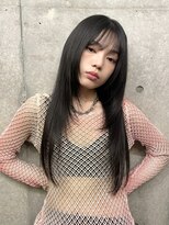 ノラ ヘアーサロン(NORA HAIR SALON) 【akane】フルバング 韓国ストレートロングレイヤー　