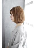 韓国ボブレイヤーロンググレーベージュ黒髪質改善前髪パーマ/041