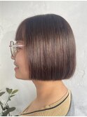 ぱつっとラインが可愛いボブ  タッセルボブ 切りっぱなしボブ