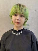 キャロルガーデンズ ボコカ 表参道(Carroll Gardens bococa)&nbsp;ルーツカラー×ライトグリーン×ベージュ　【azu】