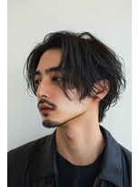 カグヤ(Kaguya)&nbsp;センターパートツイストスパイラルパーマ刈り上げツイスト