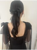 シンプルポニーアレンジ