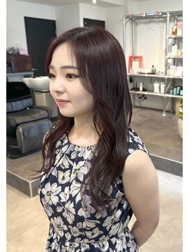 ファーム 大崎店(FAAM) ツヤツヤブラウン×ロングウェーブ