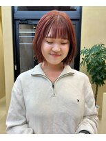 スニュウ(snuw)&nbsp;切りっぱなしボブマロンベージュラベンダーワインレッド