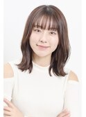 艶感こなれヘアウェーブミディアム美髪くびれヘア外ハネボブ