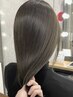 カット＋白髪染めリタッチ＋髪質改善ストレート