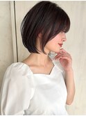 似合わせ ショート ボブ 30代 40代 小顔 新宿 ひし形 前上がり