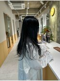 ロング　髪質改善　暗髪　艶髪カラー