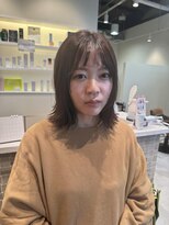 リールヘアー 大野城店(rire hair)&nbsp;レイヤーボブ/ラベンダーベージュ/ブリーチなし