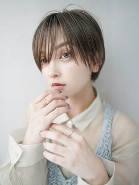 ギークス(GEEKS) 【GEEKS渋谷】オリーブグレージュ/夏ヘア/丸みショートボブ/小顔